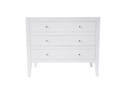 Cordoba White Wood Grain 3 Drawer Chest
