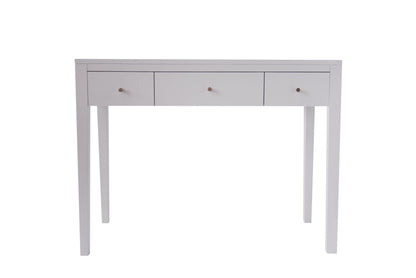 Cordoba White Wood Grain Three Drawer Desk