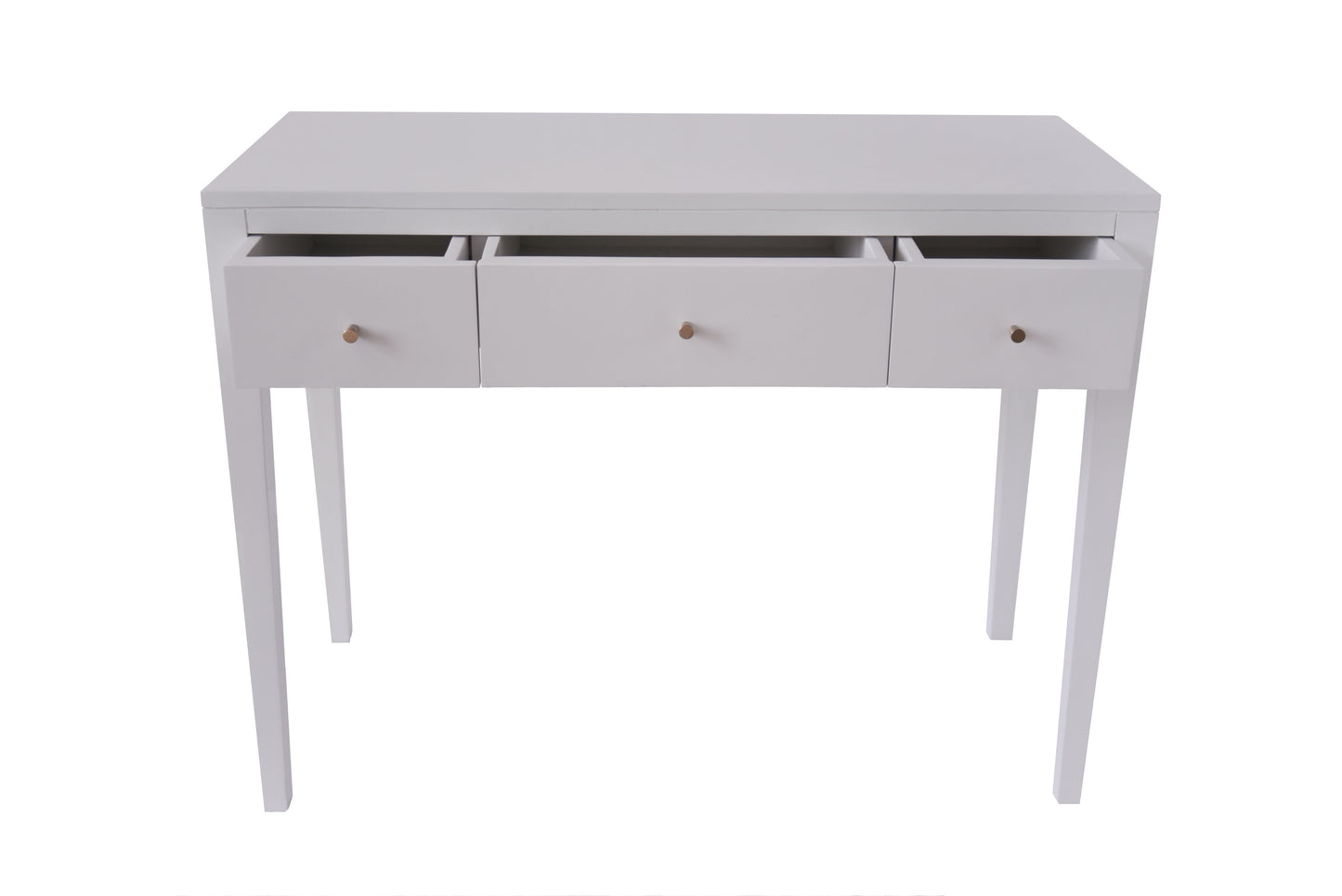 Cordoba White Wood Grain Three Drawer Desk