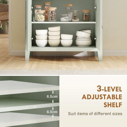 Nova Bafa Light Green and Natural Farmhouse Style Sideboard