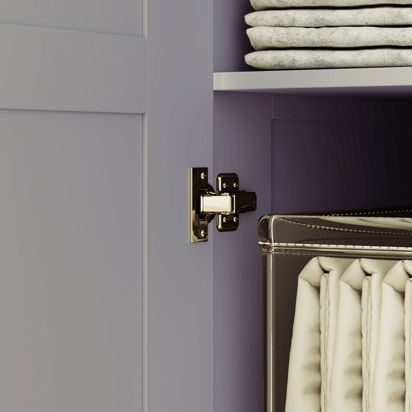 Coralani Wooden Grey 2 Door Wardrobe With Hanging Rail Internal and Shelf