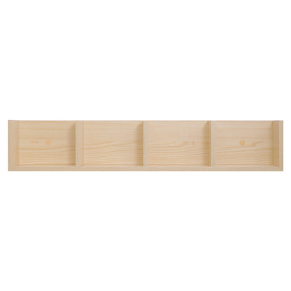 Zika Coke Wood Natural Finish Set Of 2 Wall Mounted Media Storage Racks With Cube Shelves
