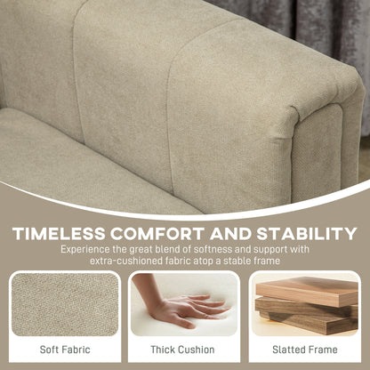 Marito Cream Upholstered 3 Seater Panel Tufted Sofa