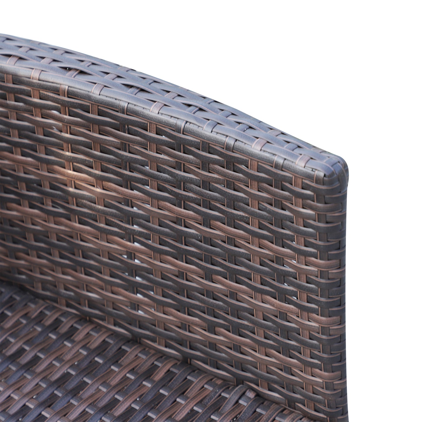 Dine Rattan Brown 6 Seater Outdoor Dining Set With Cushioned Armchairs And Rectangular Glass Table