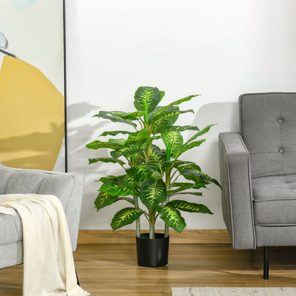 Ditoli Artificial White Rose Plants In Pots For Interior Styling