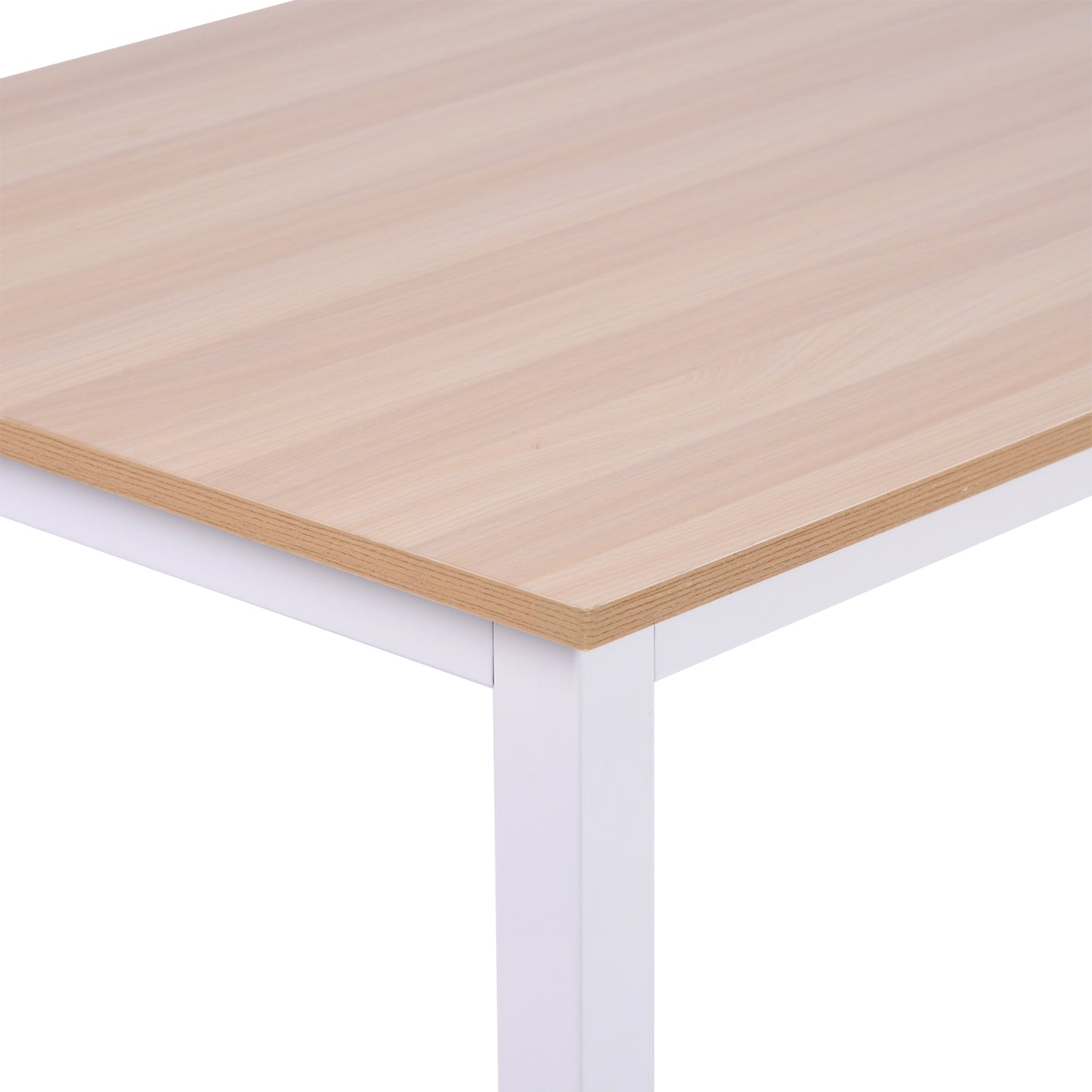 Modo 120cm Metal And Wooden White Work Desk With Steel Frame