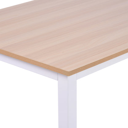 Modo 120cm Metal And Wooden White Work Desk With Steel Frame