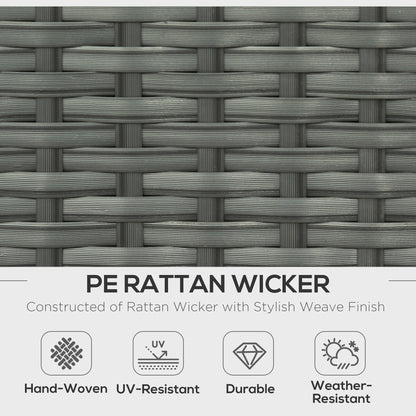 Tanette Rattan Grey 7 Seater Outdoor Sofa Set With Reclining 2 Armchairs And 2 Stools