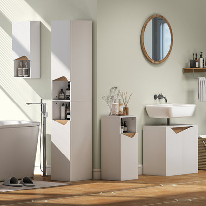 Lahane Under Sink Bathroom Storage Cabinet With Soft Close Doors White