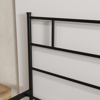 Faso 5FT King Size Metal Bed Frame with Headboard and Footboard