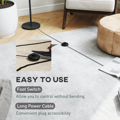 Famico Plastic White 3D Printed Rose Shade Floor Lamp With Foot Switch And E27 Fitting