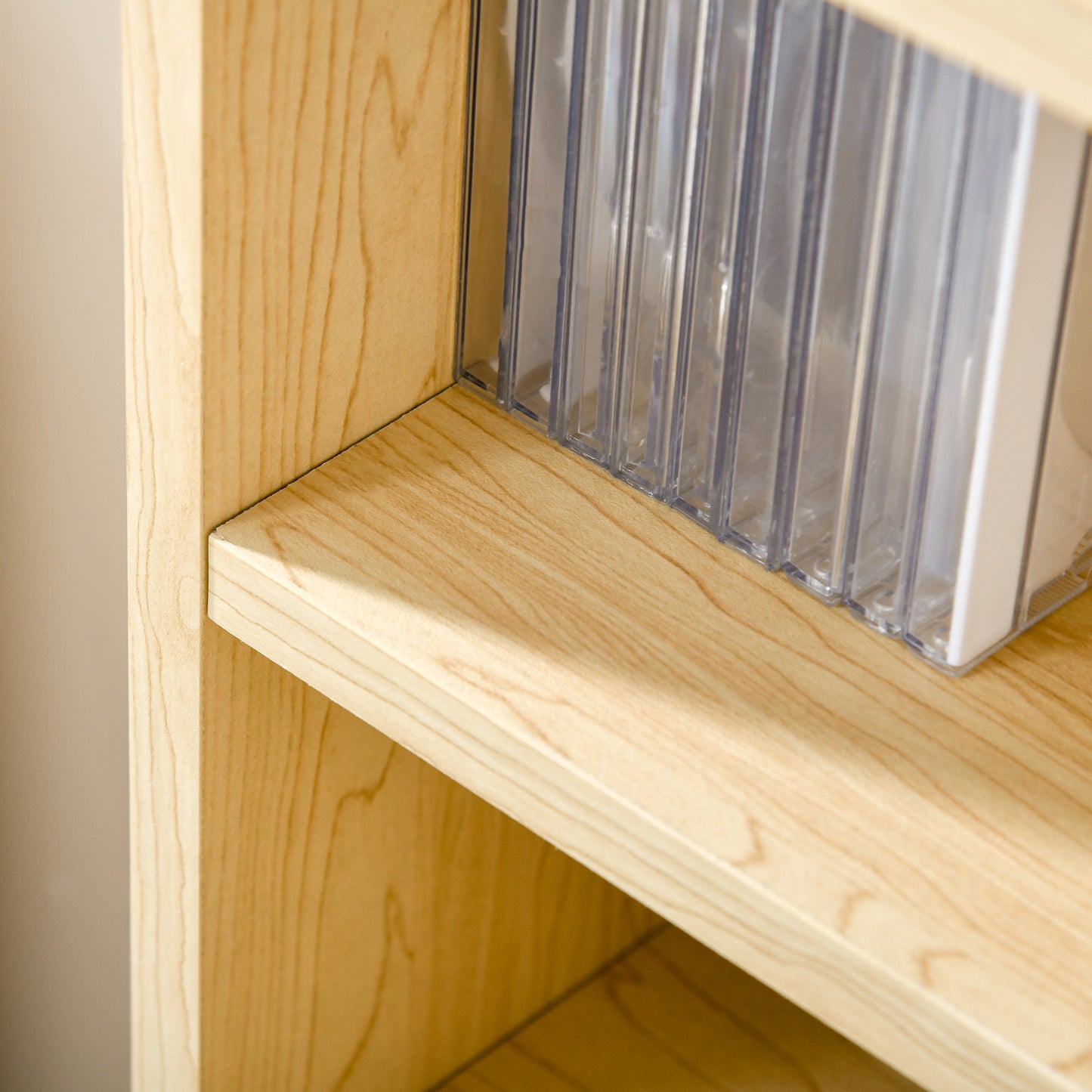 Yoel Wood Oak Tone Tall Narrow CD Storage Tower