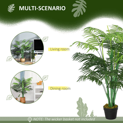 Vavi Artificial Green Palm Style Tree In Nursery Pot For Home And Office Styling