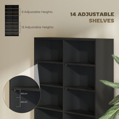 Sezi Wood Black Tall Media Storage Tower With 640 Disc Capacity