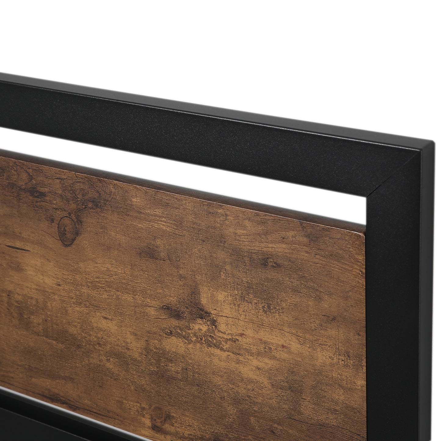 Vatoni 4FT6 Rustic Double Metal Bed Frame With Headboard and Footboard