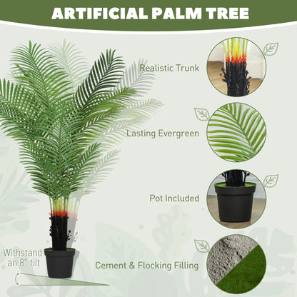 Nomovi Artificial Areca Palm With Full Canopy Leaf Design In Pot H8 150cm Green