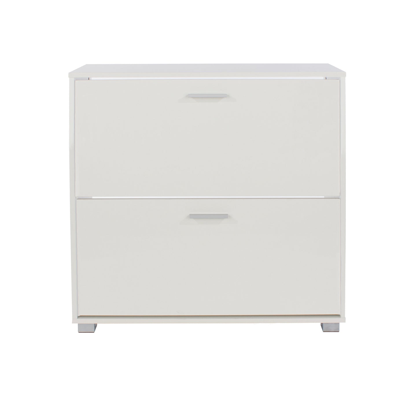 Huesca White Gloss Wood 2 Door Shoe Cabinet