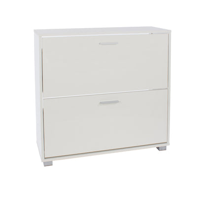 Huesca White Gloss Wood 2 Door Shoe Cabinet