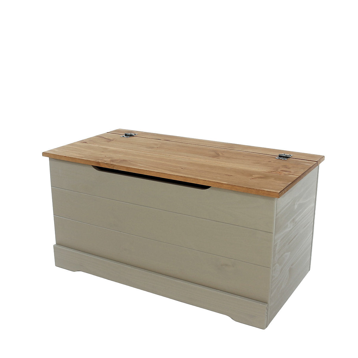 Pamplona Grey Washed Wood Storage Trunk