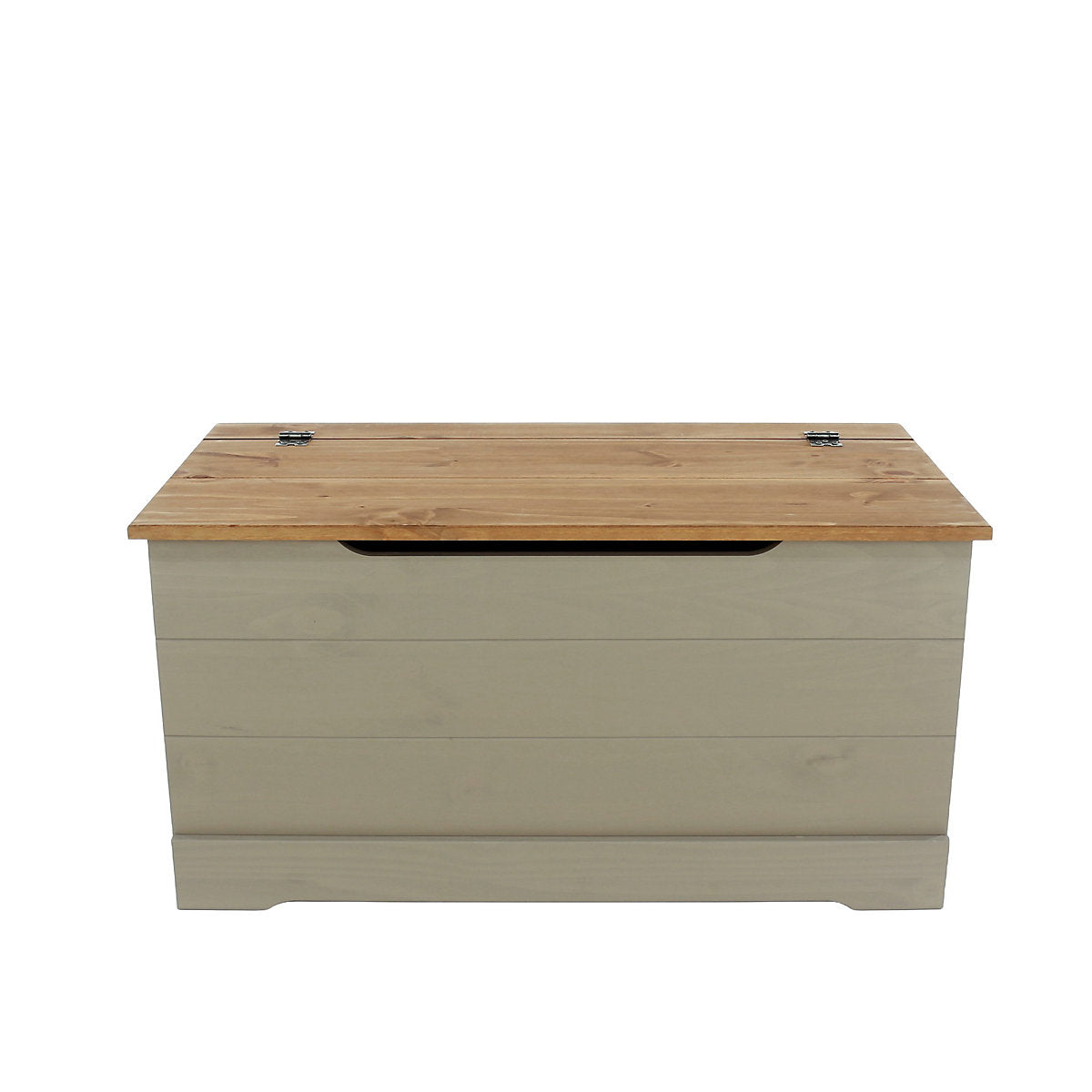 Pamplona Grey Washed Wood Storage Trunk