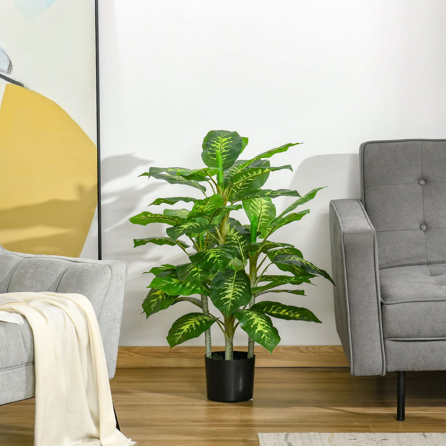 Sumi Lono Set Of 2 Artificial Evergreen Style Trees Supplied In Nursery Pots Green