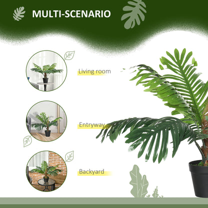 Keli Pair Of Artificial Palm Style Decorative Trees In Nursery Pots H8 60cm