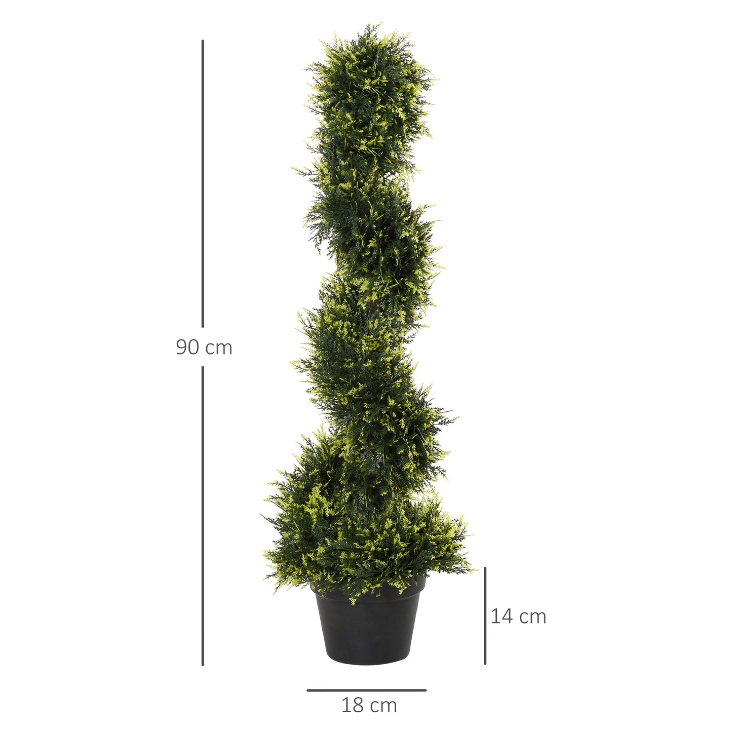 Dinolu Set Of 2 Artificial Spiral ShaFauxd Topiary Trees In Pots For Indoor Workspaces