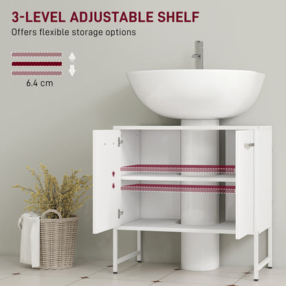 Lilo Fifi Under Sink Bathroom Vanity Cabinet With Soft Close Doors For Pedestal Basin White