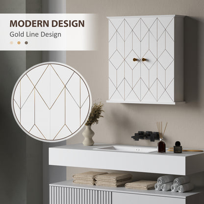 Loredi Wall Mounted Bathroom Medicine Cabinet With Adjustable Shelves White