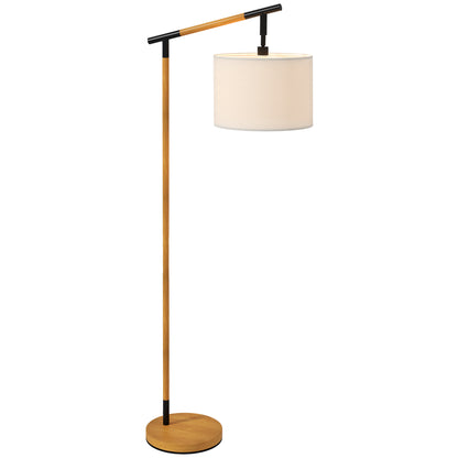 Liloel Metal Brown Adjustable Floor Lamp With 350 Degree Rotating Shade And LED Bulb