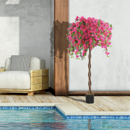 Lecole Pair Of Artificial Murraya Blossom Trees In Pots 120cm Red