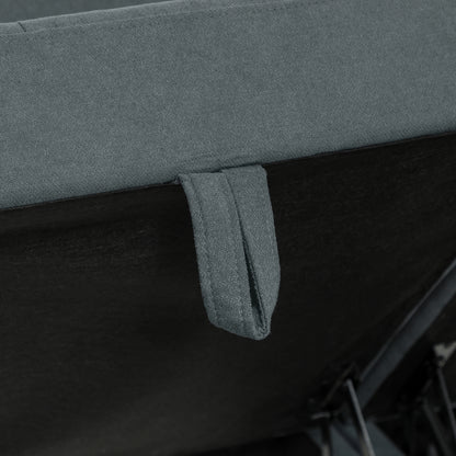 Vinole Rado Fabric Dark Grey Modular L ShaFauxd Sofa With Built In Storage