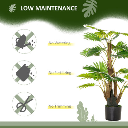 Halu Leve Pair Of Artificial Palm Style Trees In Pots H8 135cm