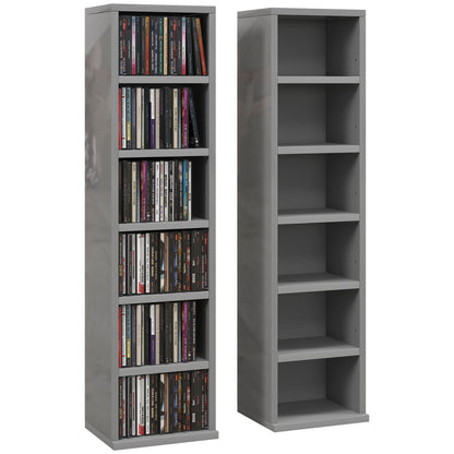 Neta Vipa High Gloss Grey Set Of 2 CD Storage Units With 102 Disc Capacity