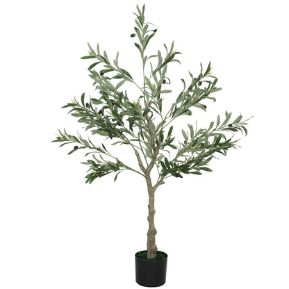 Leloke Artificial Olive Style Tree With Silk Leaf Finish
