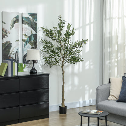 Rorile Artificial Olive Style Tree With Silk Leaf Finish