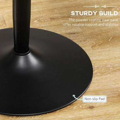 Reveva 70cm Metal Black Minimal Round Dining Table For 2