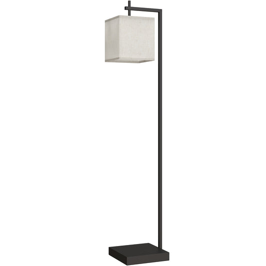 Mito Metal Black Tall LED Floor Lamp With Adjustable Colour TemFauxrature Remote And Foot Switch