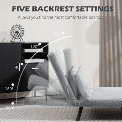 Pazike Light Grey 4 In One Convertible Double Sofa Bed With Cushions