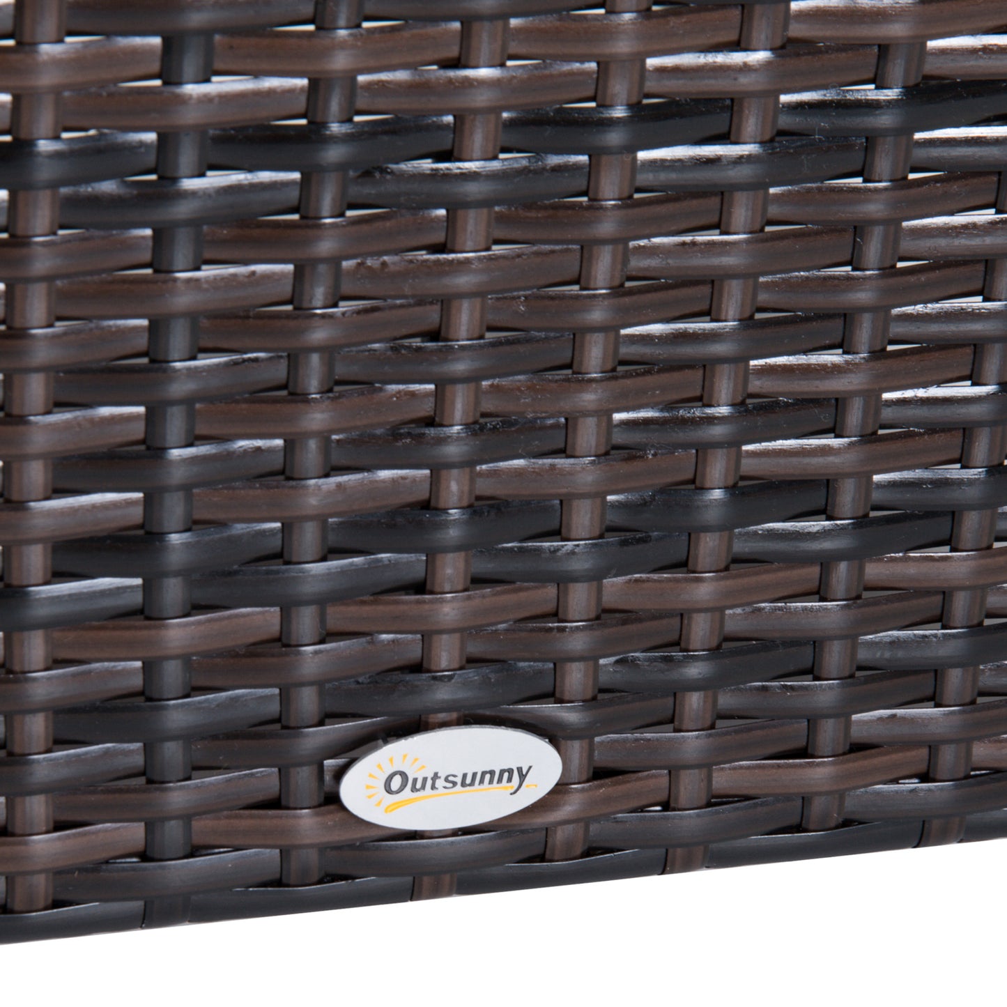 Molo Rattan Brown Square Outdoor Footstool With Padded Cushion
