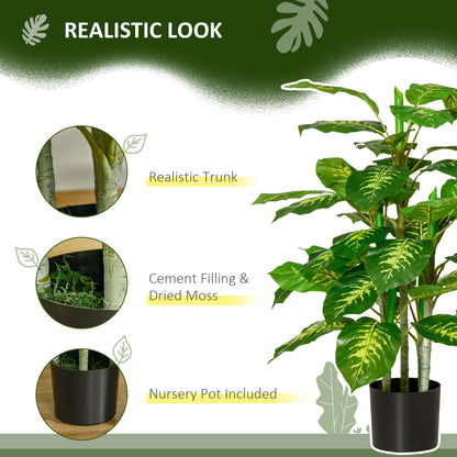 Ditoli Artificial White Rose Plants In Pots For Interior Styling