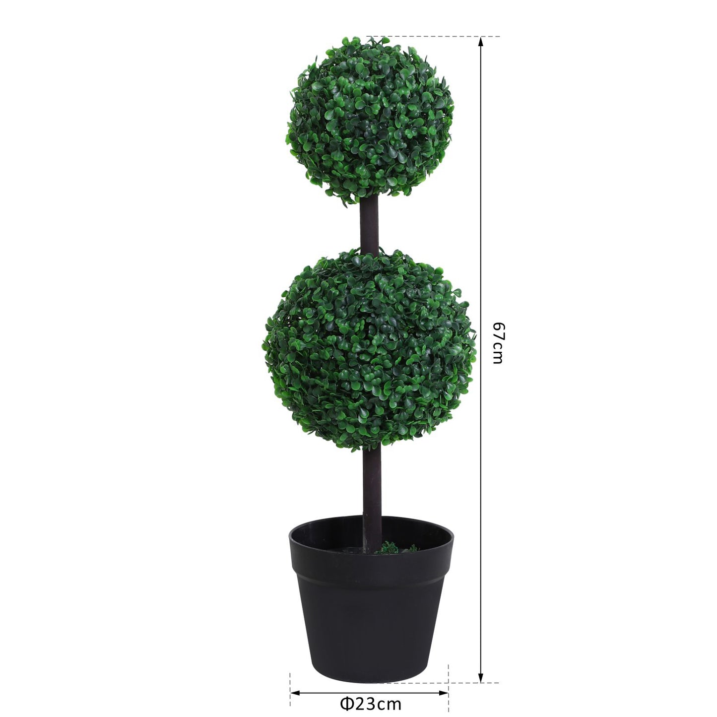 Toto Nami Set Of 2 Artificial Boxwood Ball Trees In Pots Designed For Indoor Display