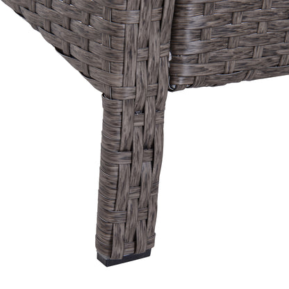 Vivimavi Rattan Grey 2 Seater Outdoor Bistro Set