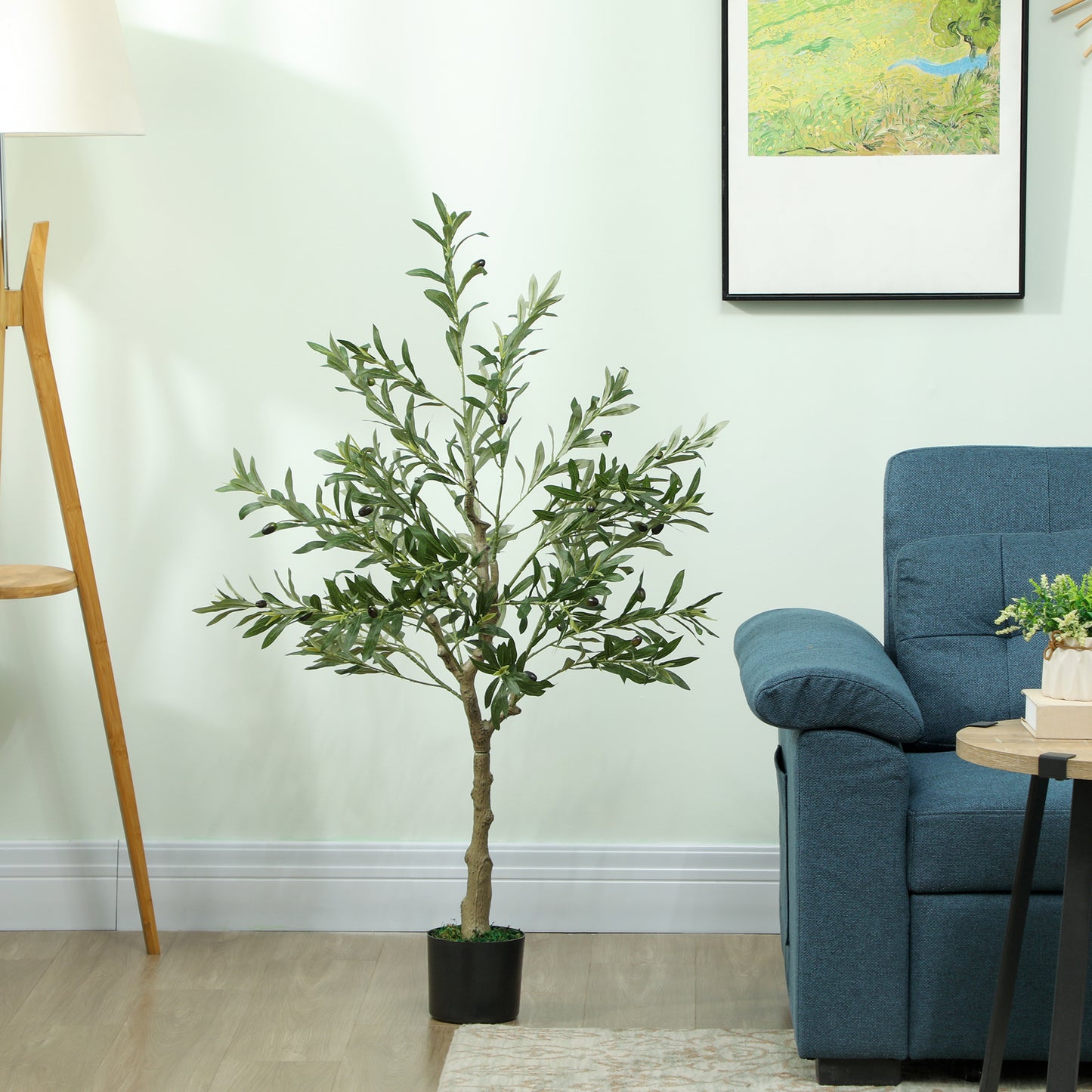Leloke Artificial Olive Style Tree With Silk Leaf Finish