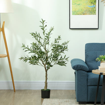 Leloke Artificial Olive Style Tree With Silk Leaf Finish