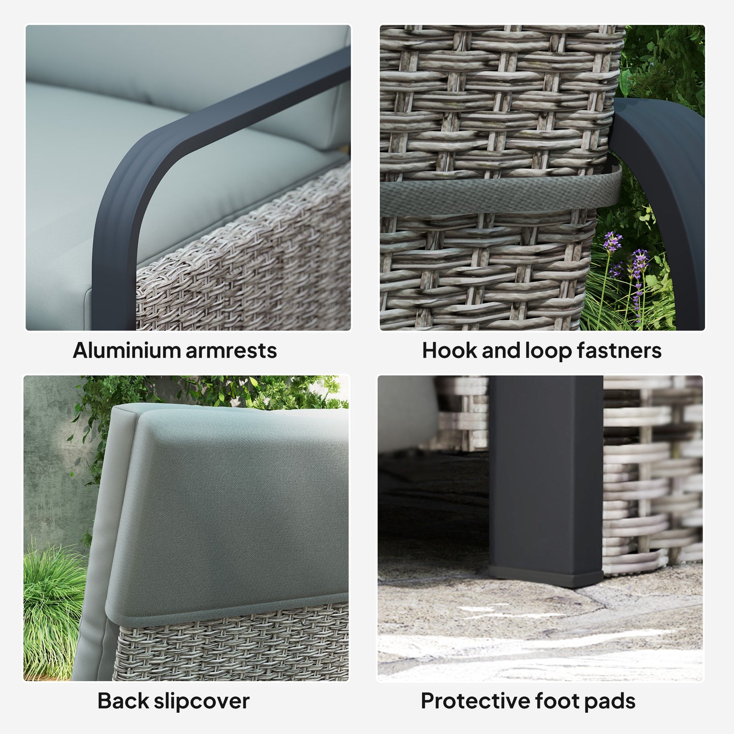 Tanaffi Rattan Grey Reclining Outdoor Armchair