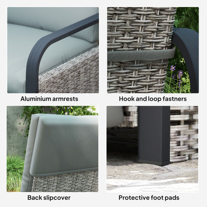 Tanaffi Rattan Grey Reclining Outdoor Armchair