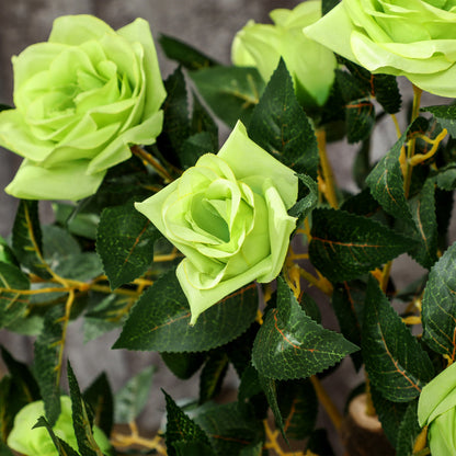 Payo Pair Of Artificial Rose Style Trees In Green Finish