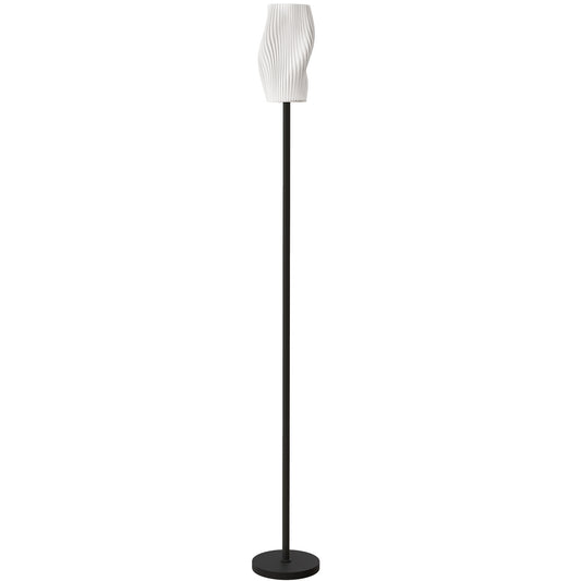 Vato Plastic White 3D Printed Modern Floor Lamp With Curved Shade And Adjustable Colour Light