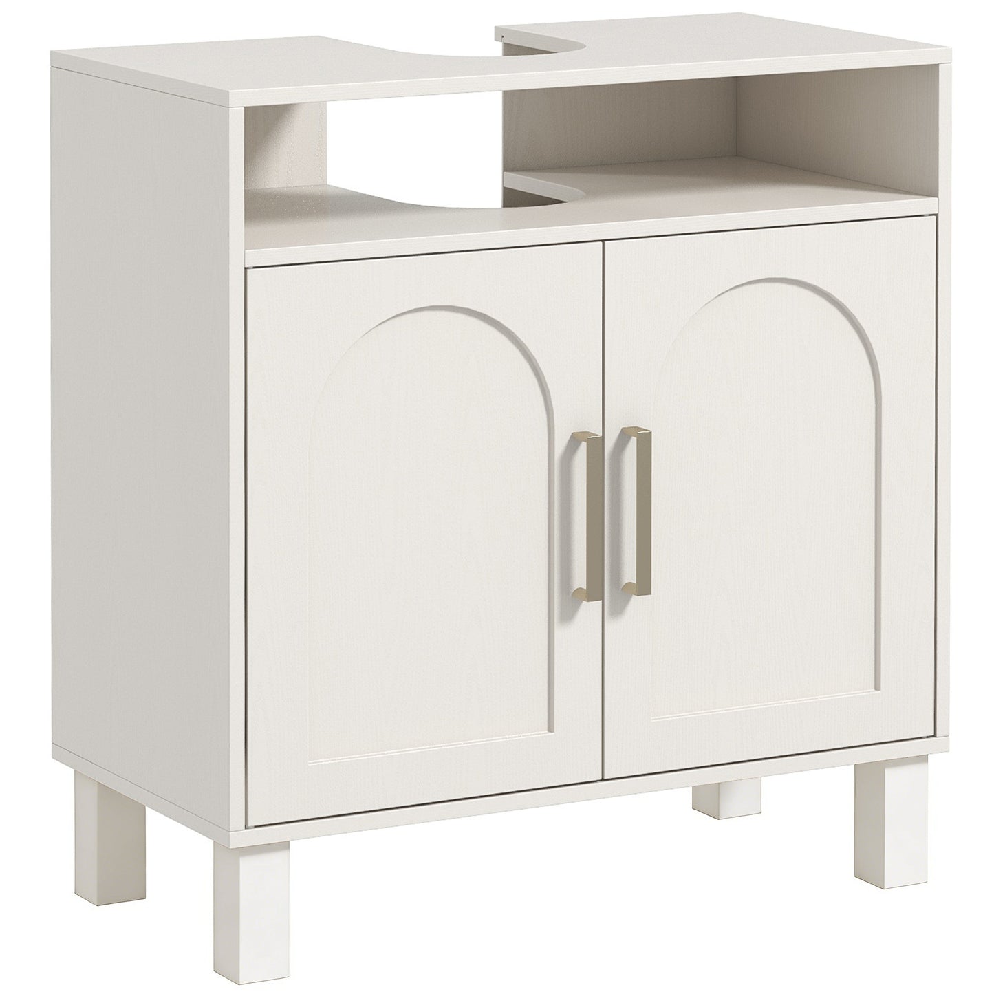 Nenola Cream White Under Sink Storage Cabinet For Basin